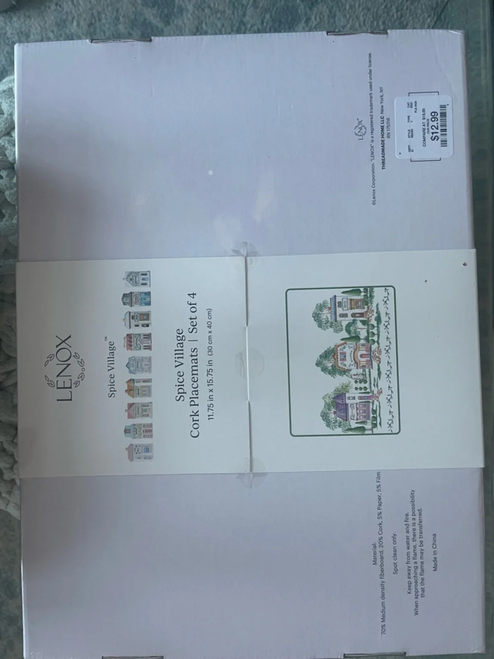 TikTok Viral - Lenox Spice Village Cork Placemats – set of 4 - Picture 3 of 3